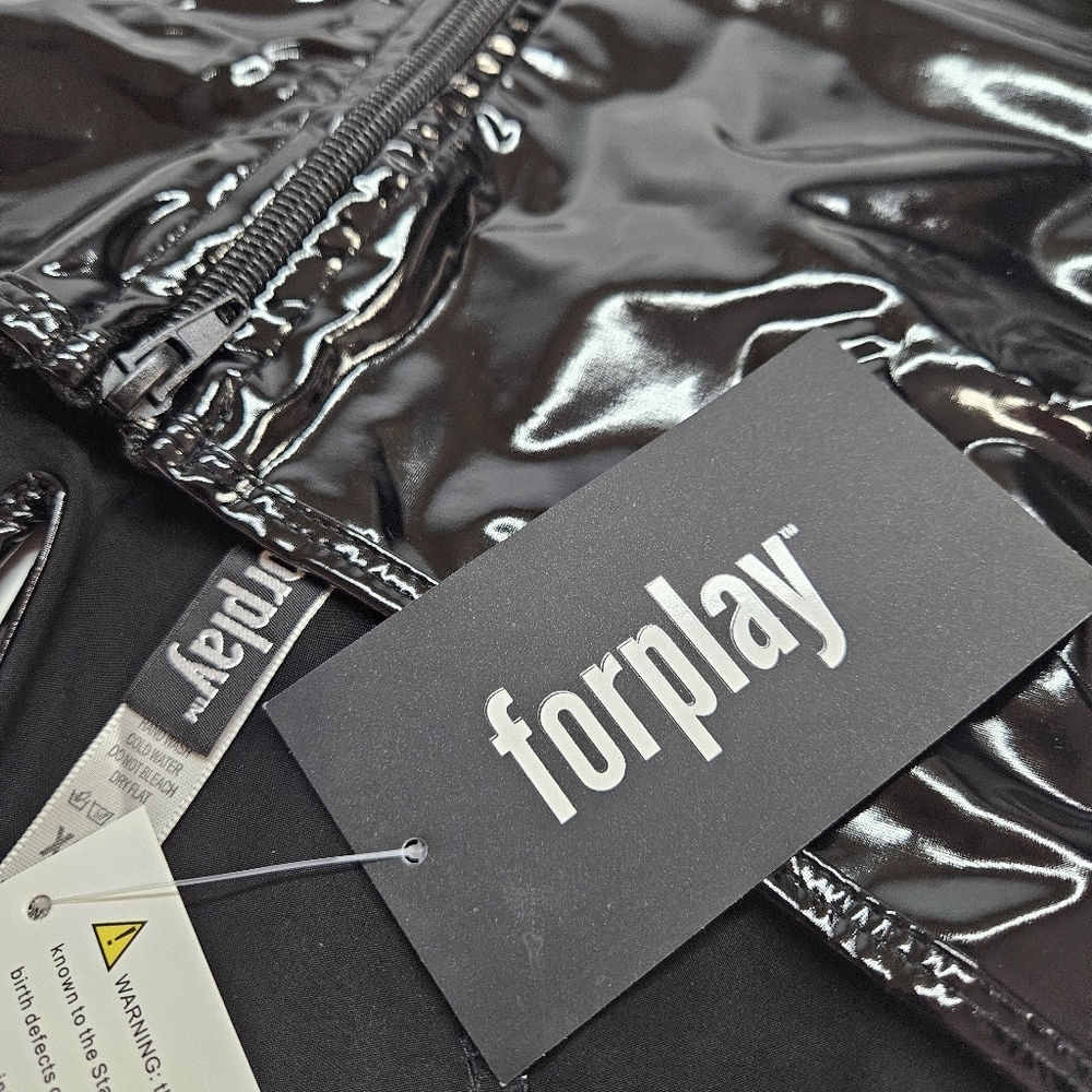 Forplay Black Patent Bunny Costume Bodysuit - Picture 3 of 6